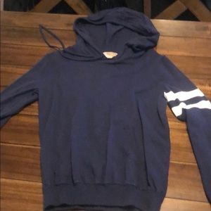 Navy blue thin hoodie